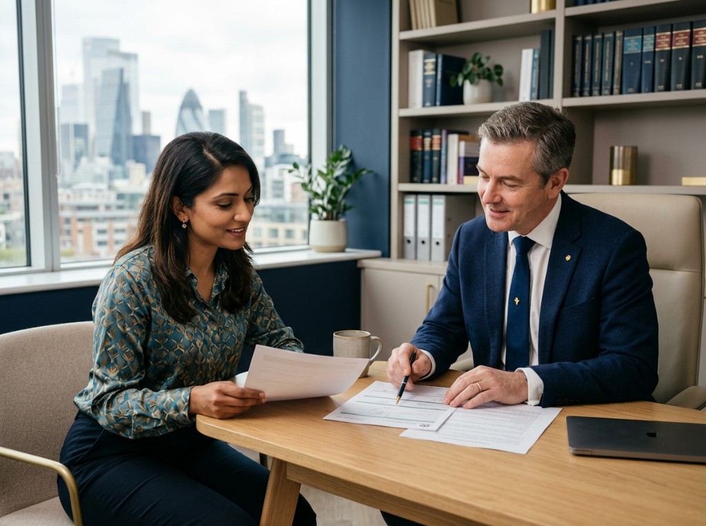 Biscoes Solicitors advisors reviewing a case together